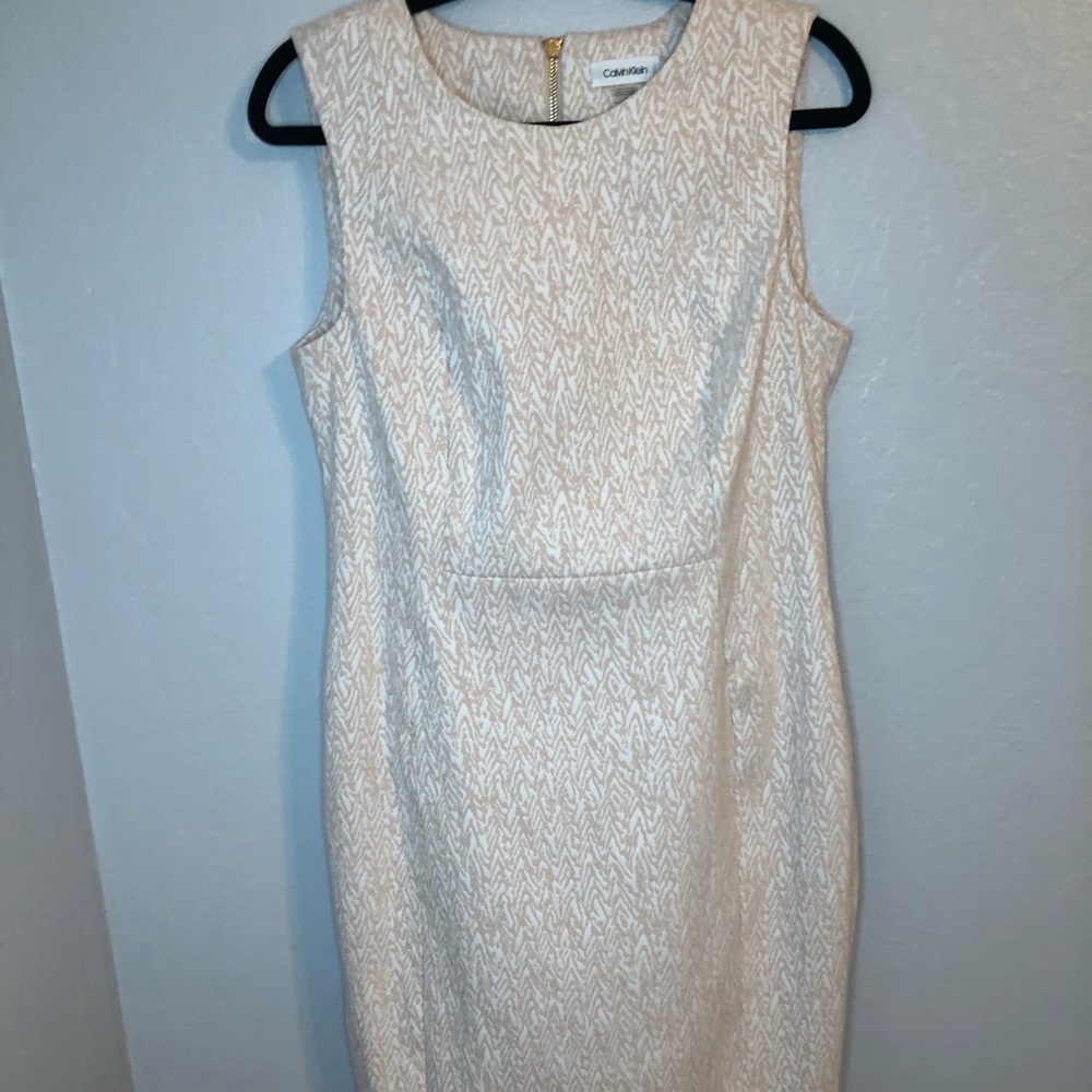 Calvin Klien Pink Print Sheath Dress